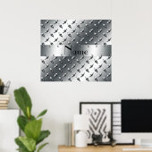 Speciaal gepersonaliseerd voor jouw naam diamant b poster (Thuiskantoor)