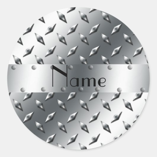 Speciaal gepersonaliseerd voor jouw naam diamant b ronde sticker (Voorkant)