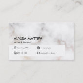 Speciaal gepersonaliseerd White Gold Marble Elegan Visitekaartje (Achterkant)