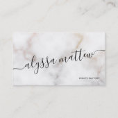 Speciaal gepersonaliseerd White Gold Marble Elegan Visitekaartje (Voorkant)