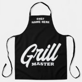 Speciaal gepersonaliseerd zwart grill Master BBQ-s Schort (Voorkant)