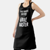 Speciaal gepersonaliseerd zwart grill Master BBQ-s Schort (Insitu)