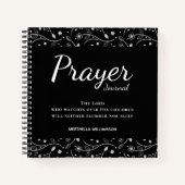 , speciaal gepersonaliseerd, zwart-wit gepresteerd notitieboek (Voorkant)