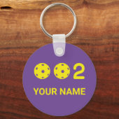 Speciaal gepersonaliseerde 0 2 Funny Pickleball sc Sleutelhanger (Voorkant)