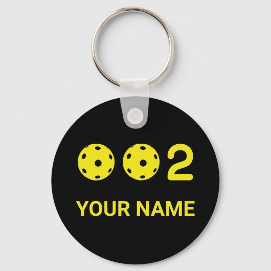 Speciaal gepersonaliseerde 0 2 Funny Pickleball sc Sleutelhanger (Voorkant)