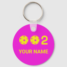 Speciaal gepersonaliseerde 0 2 Funny Pickleball sc Sleutelhanger