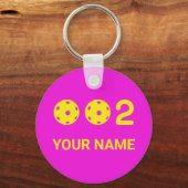 Speciaal gepersonaliseerde 0 2 Funny Pickleball sc Sleutelhanger (Voorkant)