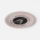 Speciaal gepersonaliseerde 21e verjaardag glitter  papieren bordje (Gekanteld)