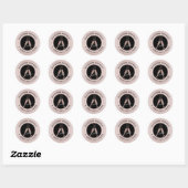 Speciaal gepersonaliseerde 21e verjaardag glitter  ronde sticker (Vel)