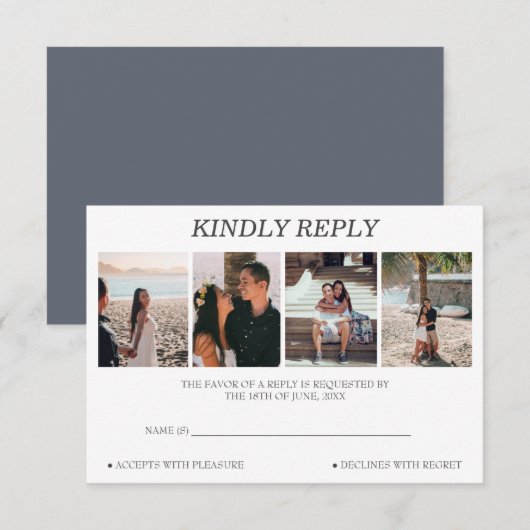 Speciaal gepersonaliseerde 4 Kaart voor het binden (Voorkant / Achterkant)