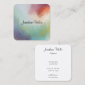 Speciaal gepersonaliseerde Abstracte Art Sjabloon  Vierkante Visitekaartje (Voorkant / Achterkant)