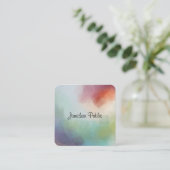 Speciaal gepersonaliseerde Abstracte Art Sjabloon  Vierkante Visitekaartje (Staand voorkant)