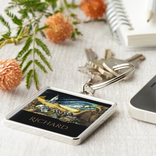 Speciaal gepersonaliseerde Alien Archeology Sleutelhanger (Zijkant)