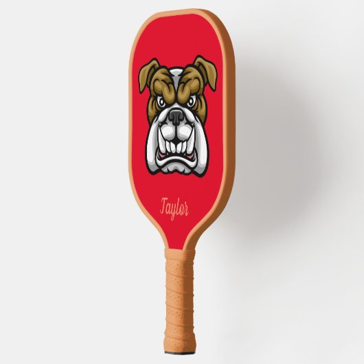 Speciaal gepersonaliseerde Angry Bulldog Picklebal Pickleball Paddle (Links)