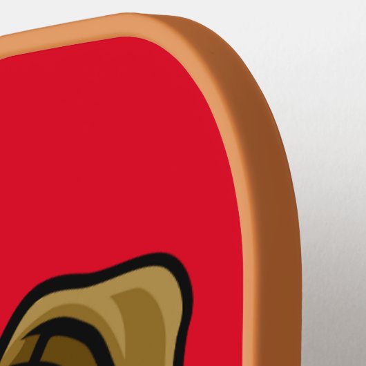 Speciaal gepersonaliseerde Angry Bulldog Picklebal Pickleball Paddle (Links Detail)