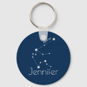 Speciaal gepersonaliseerde aquarius Zodiac Constel Sleutelhanger (Voorkant)