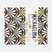 Speciaal gepersonaliseerde Art Deco Star Fleece Bl (Voorkant (Horizontaal))