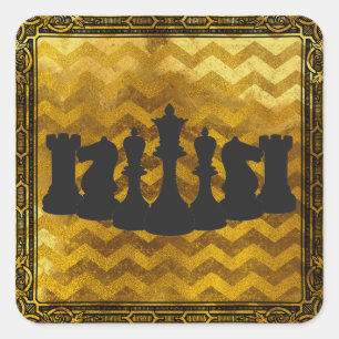 Speciaal gepersonaliseerde artikelen voor gouden e vierkante sticker