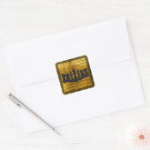 Speciaal gepersonaliseerde artikelen voor gouden e vierkante sticker (Envelop)
