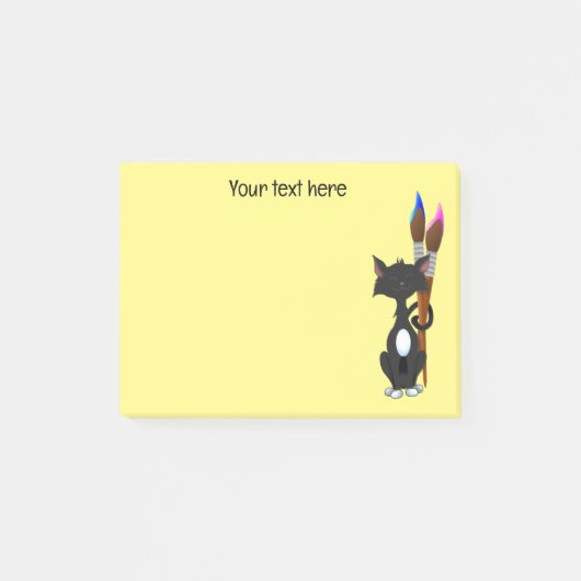 Speciaal gepersonaliseerde artistieke kat post-it® notes (Voorkant)