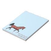 Speciaal gepersonaliseerde baai Trotting Arabian H Notitieblok (Linkerzijde)