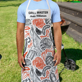 Speciaal gepersonaliseerde BBQ Grill Chef Barbecue Schort