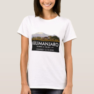 Speciaal gepersonaliseerde berg Kilimanjaro Klim T-shirt