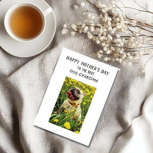 Speciaal gepersonaliseerde Best Dog Grandma Funny  Feestdagen Kaart