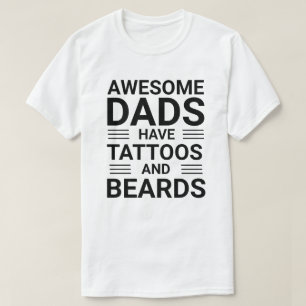 Speciaal gepersonaliseerde beste tatoeëerde vader t-shirt