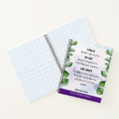 Speciaal gepersonaliseerde Bijbel Verse Greenery P Notitieboek (Binnen)