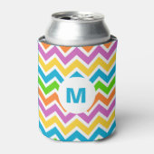 Speciaal gepersonaliseerde Bright Colors Chevron M Blikjeskoeler (Blikje Voorkant)
