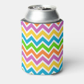 Speciaal gepersonaliseerde Bright Colors Chevron M Blikjeskoeler (Blikje Achterkant)
