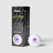 Speciaal gepersonaliseerde Bright Flower Golf Ball Golfballen (Verpakking)