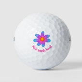 Speciaal gepersonaliseerde Bright Flower Golf Ball Golfballen (Voorkant)
