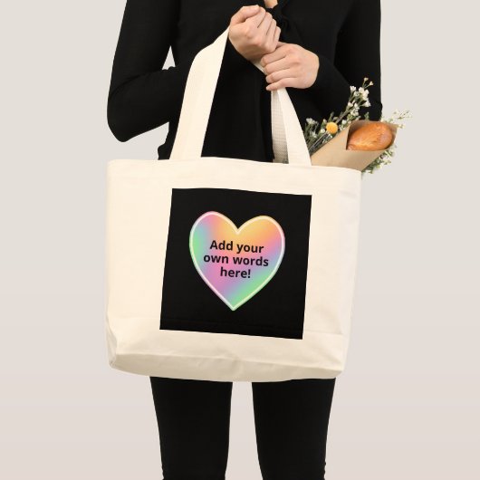 Speciaal gepersonaliseerde Canvas tas voor regenbo (Voorkant (product))
