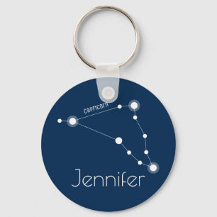 Speciaal gepersonaliseerde Capricorn Zodiac Conste Sleutelhanger