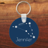 Speciaal gepersonaliseerde Capricorn Zodiac Conste Sleutelhanger (Voorkant)