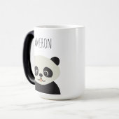 Speciaal gepersonaliseerde cartoon Cute panda zwar Magische Mok (Voorkant links)