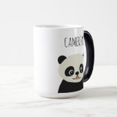 Speciaal gepersonaliseerde cartoon Cute panda zwar Magische Mok (Voorkant rechts)