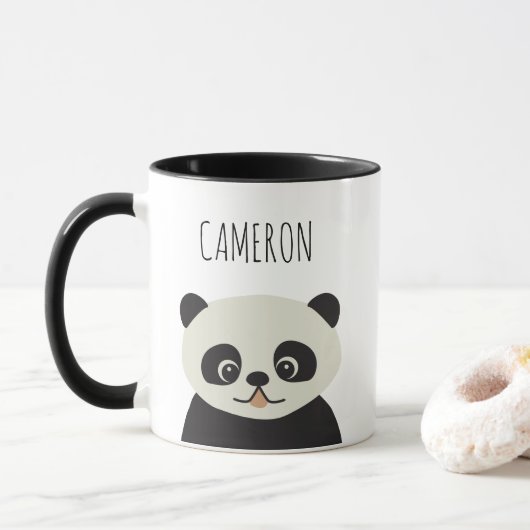 Speciaal gepersonaliseerde cartoon Cute panda zwar Mok (Met donut)
