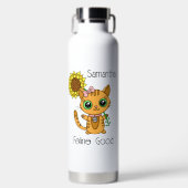 Speciaal gepersonaliseerde Cartoon Kitty Cat Pun Waterfles (Voorkant)