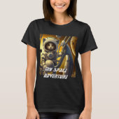 Speciaal gepersonaliseerde Cat Astronaut Illustrat T-shirt (Voorkant)