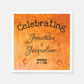 Speciaal gepersonaliseerde Chic Copper Fine Art We Servetten (Voorkant)