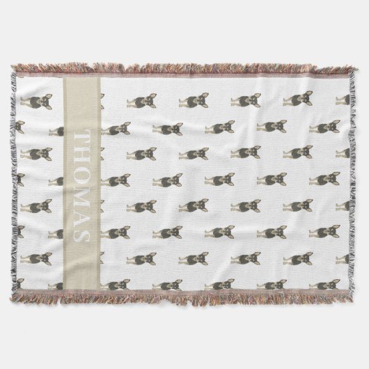 Speciaal gepersonaliseerde Chihuahua (zwart & vera Deken (Voorkant)