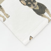 Speciaal gepersonaliseerde Chihuahua (zwart & vera Fleece Deken (Hoek)