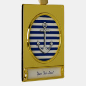 Speciaal gepersonaliseerde chromatografieanker op  verguld banner ornament (Rechts)