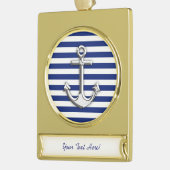 Speciaal gepersonaliseerde chromatografieanker op  verguld banner ornament (Links)