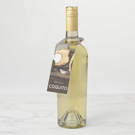 Speciaal gepersonaliseerde Coconut Classic Flessenhanger (Schuin)