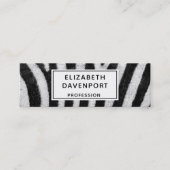 Speciaal gepersonaliseerde Cool Zebra Pattern text Mini Visitekaartje (Voorkant)