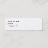 Speciaal gepersonaliseerde Cool Zebra Pattern text Mini Visitekaartje (Achterkant)